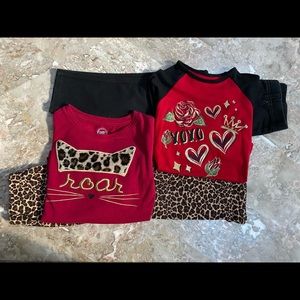 ♥️🐆Toddler Girls Size 4T Cute Cotton outfits♥️🐆